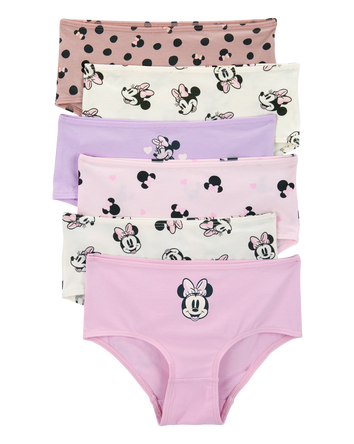 Toddler 6-Pack Minnie Mouse Brief Stretch Cotton Underwear, 