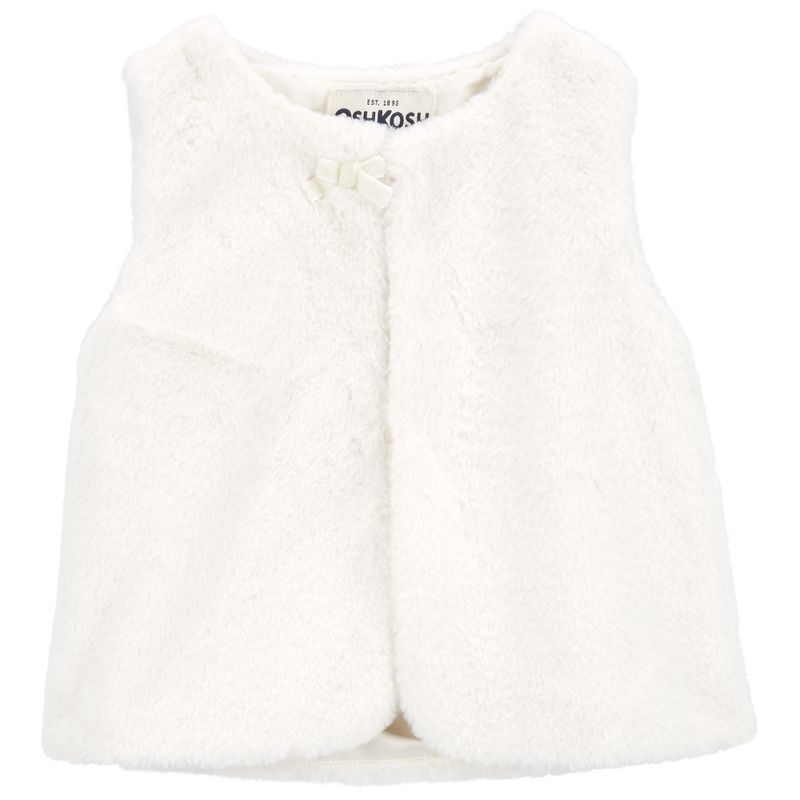 White faux vest best sale