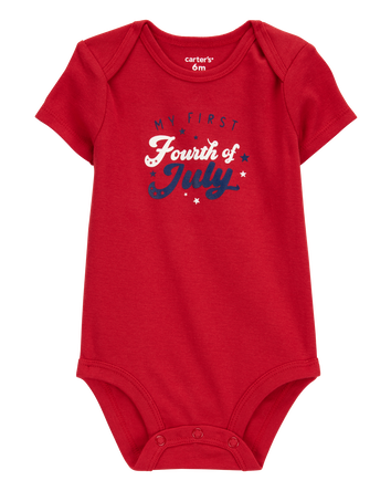 Baby First 4th Of July Cotton Bodysuit, 