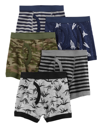 5-Pack Cotton Boxer Briefs Underwear, 