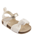 Baby Crochet Sandal - Gold, image 1 of 6 slides