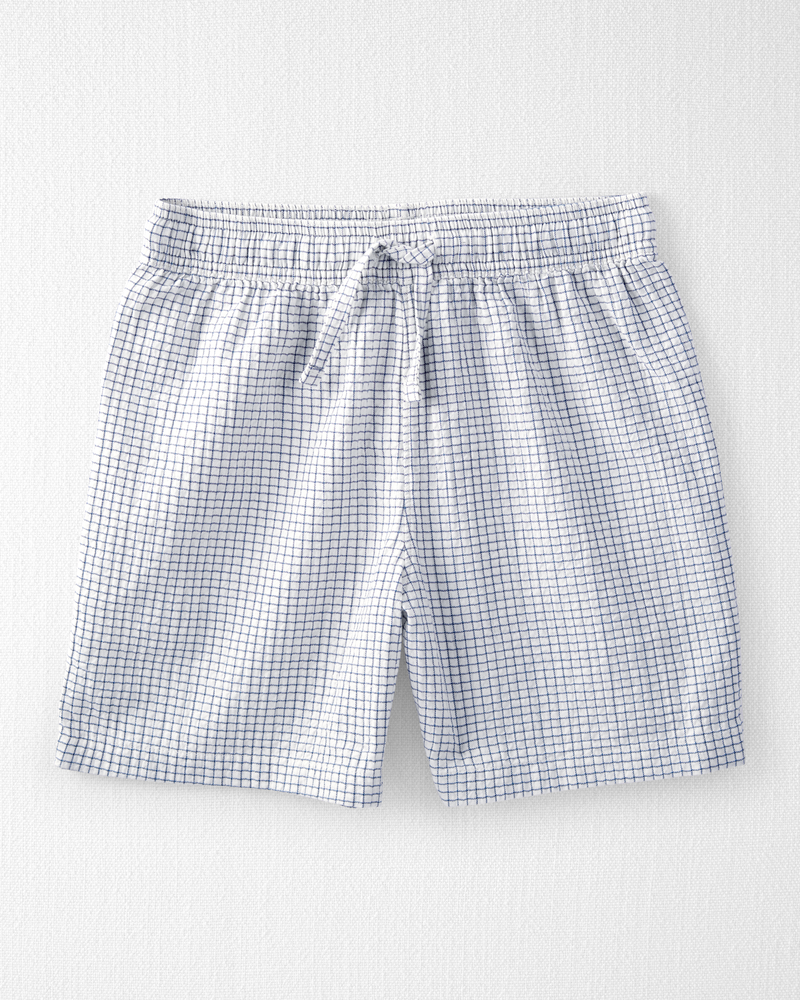 Kid 2-Piece Organic Cotton Gauze Checkered-Print Set, image 2 of 6 slides