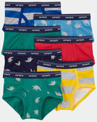 Toddler Boy 7-Pack Dinosaur Cotton Briefs Underwear, image 1 of 2 slides