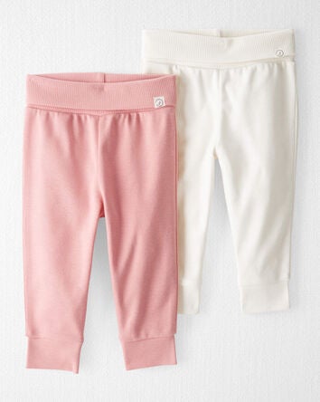 Baby 2-Pack Organic Cotton Grow-With-Me Joggers, 