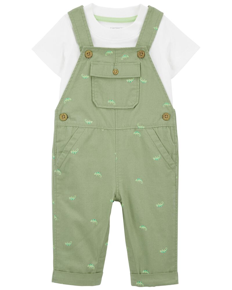 Baby 2-Piece Tee & Chameleon Coverall Set, image 1 of 5 slides