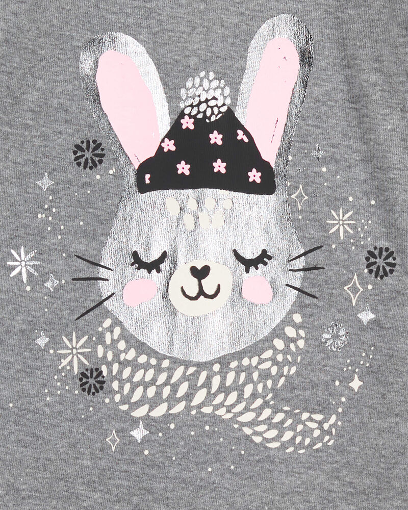 Baby 4-Piece Snow Bunny Cotton Blend Pajamas, image 2 of 4 slides