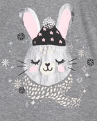 Baby 4-Piece Snow Bunny Cotton Blend Pajamas, image 2 of 4 slides