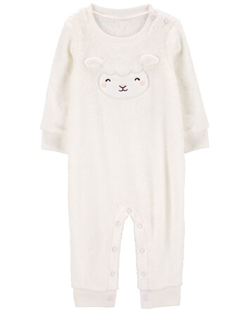 Baby Sheep Fuzzy Jumpsuit, 