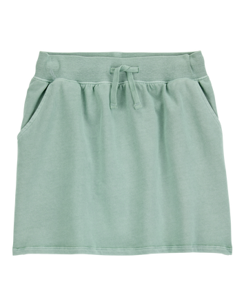 Kid Active Drawstring French Terry Skort - Green, 