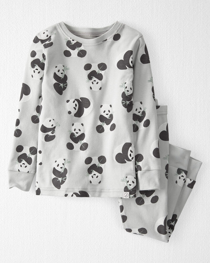 Toddler Organic Cotton Pajamas Set in Panda Bear, image 1 of 4 slides