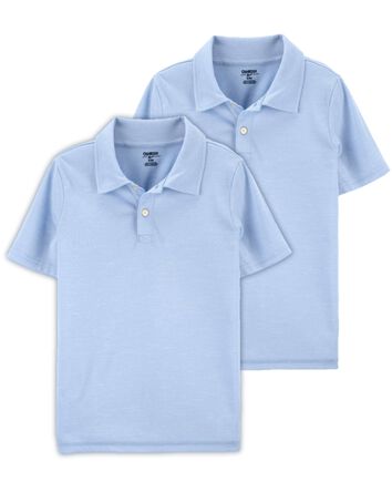 Toddler 2-Pack Active Mesh Uniform Polos in Moisture Wicking BeCool™ Fabric, 