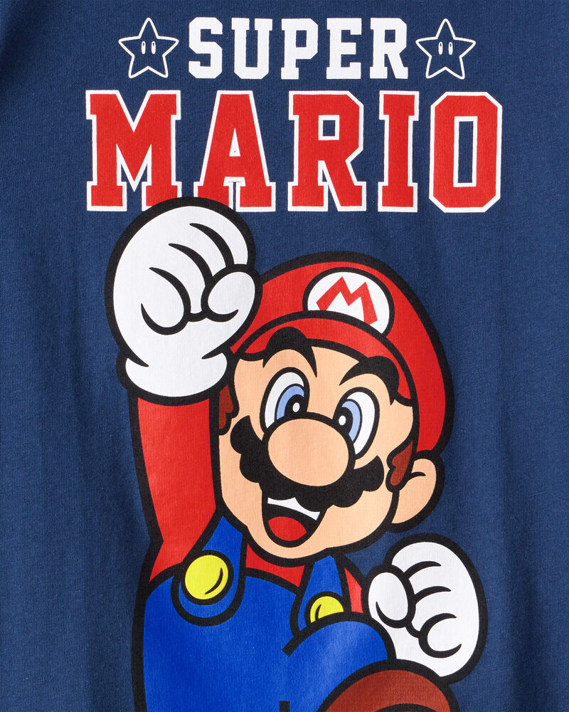 Toddler Super Mario Short-Sleeve Graphic Tee - Blue, image 2 of 2 slides