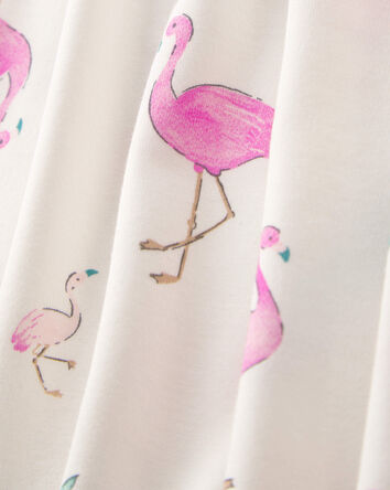 Baby Girl 2-Pack Flamingo PurelySoft Sleeveless Romper Set - Pink/Ivory, 