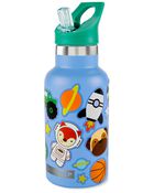 Stainless Steel Canteen Bottle With Stickers - Blue, image 2 of 4 slides