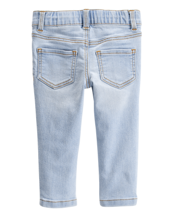 Baby Light Blue Wash Skinny-Leg Jeans, 
