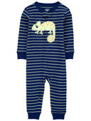 Navy - Baby 1-Piece Chameleon 100% Snug Fit Cotton Pajamas
