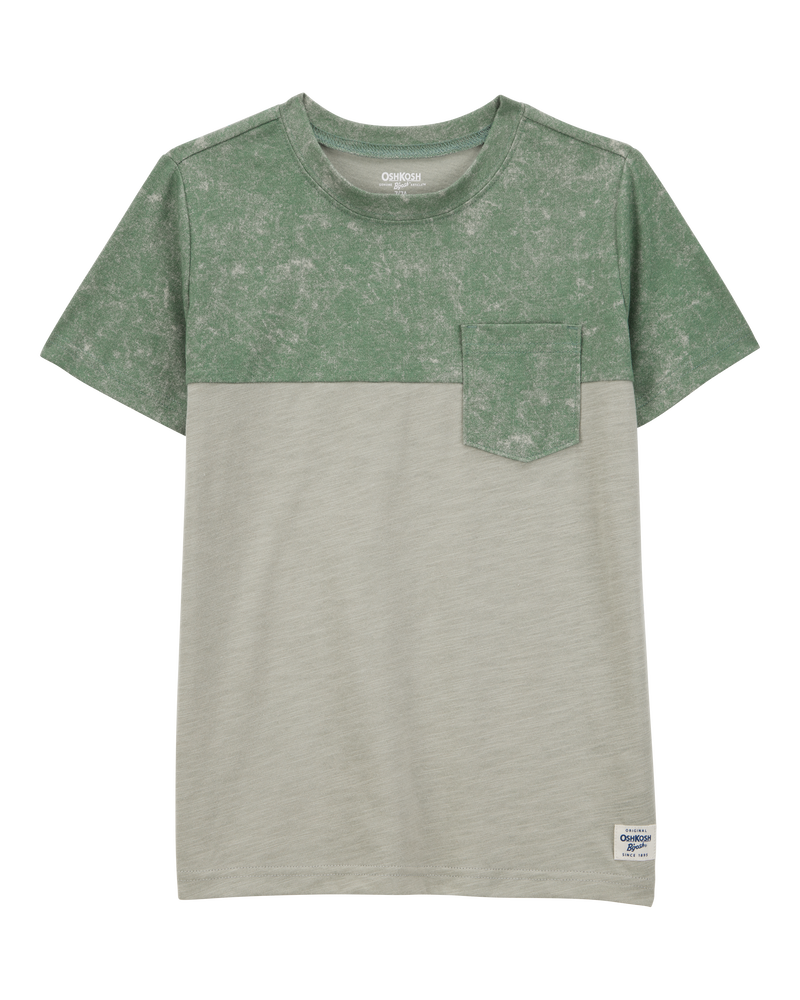 Kid Solid Short-Sleeve Pocket Tee - Green, image 1 of 3 slides