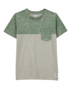 Kid Solid Short-Sleeve Pocket Tee - Green, image 1 of 3 slides