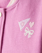 Toddler Girl 3-Piece Cotton Long-Sleeve Layering Set - Purple, image 2 of 5 slides