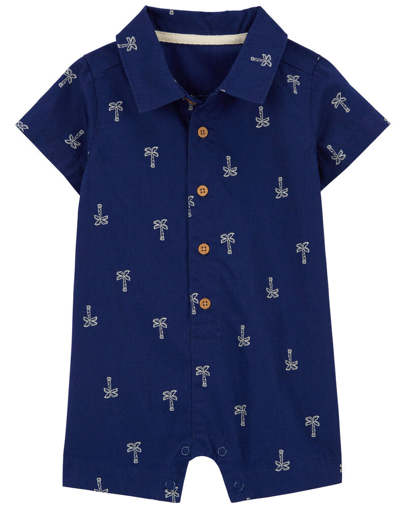 Baby Palm Tree Print Romper, image 1 of 3 slides