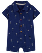 Baby Palm Tree Print Romper, image 1 of 3 slides