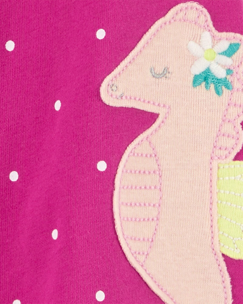 Baby Seahorse Snap-Up Cotton Romper, image 2 of 3 slides