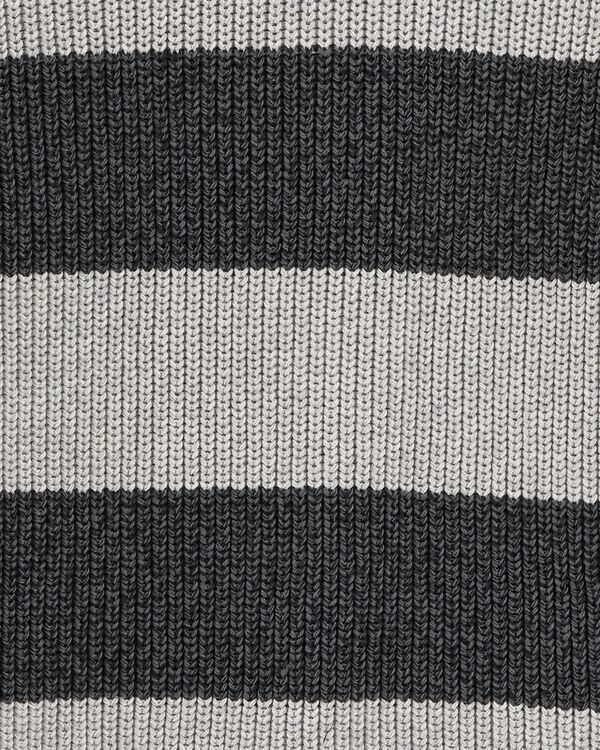 Grey Kid Crewneck Cable Knit Striped Sweater | oshkosh.com