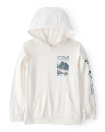 Kid Mountain Knit Hoodie - White, 