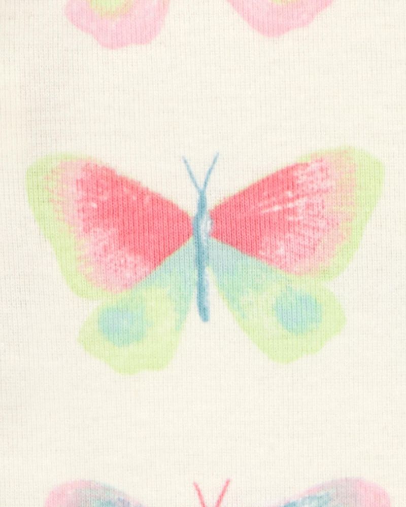 Baby Butterfly Print Snug Fit 4-Piece Pajamas, image 2 of 4 slides