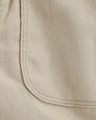 Baby Pull-On Twill Shorts - Khaki, image 3 of 4 slides