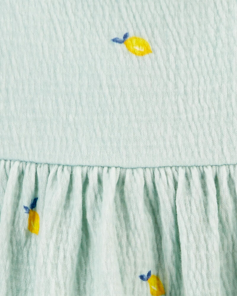 Baby Lemon Print Crinkle Jersey Dress, image 4 of 4 slides
