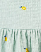 Baby Lemon Print Crinkle Jersey Dress, image 4 of 4 slides