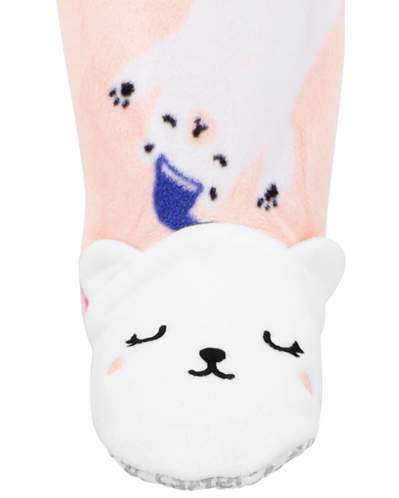 Baby 2-Pack 1-Piece Fleece Footie Pajamas, image 3 of 4 slides
