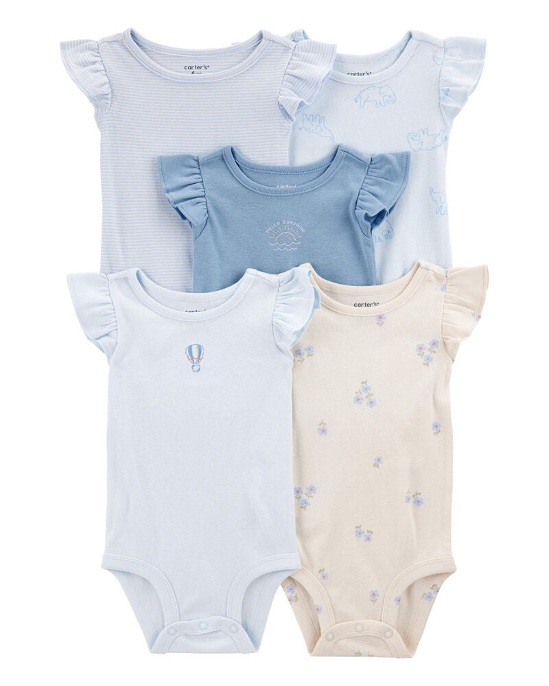 Baby 5-Pack Short-Sleeve Bodysuits, image 1 of 7 slides