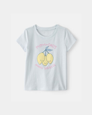 Toddler Girl 'Main Squeeze' Lemon Graphic Tee - Blue, 