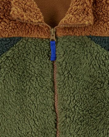 Sherpa Fleece Zip-Up Jacket, 