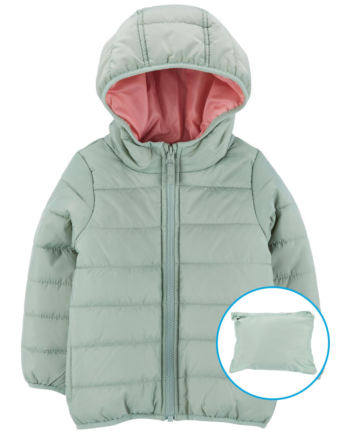Olive Toddler Packable Puffer Jacket | carters.com