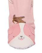 Toddler Girl 1-Piece Dog 100% Snug Fit Cotton Footie Pajamas - Pink, image 3 of 4 slides