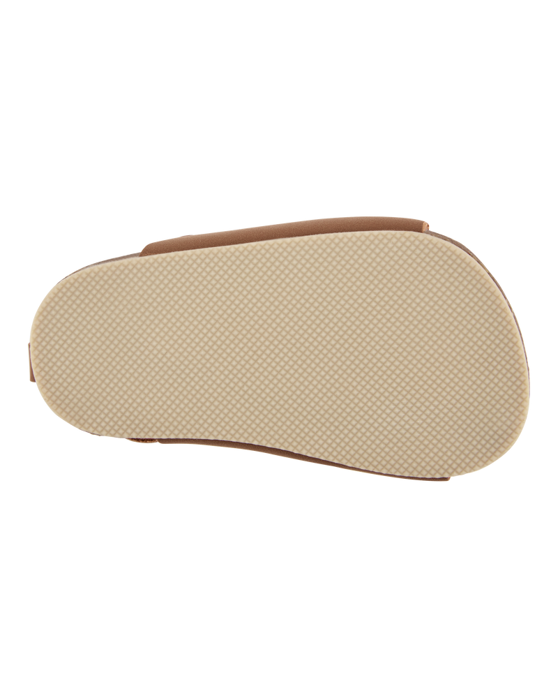 Baby Buckle Faux Cork Sandals - Brown, image 5 of 7 slides
