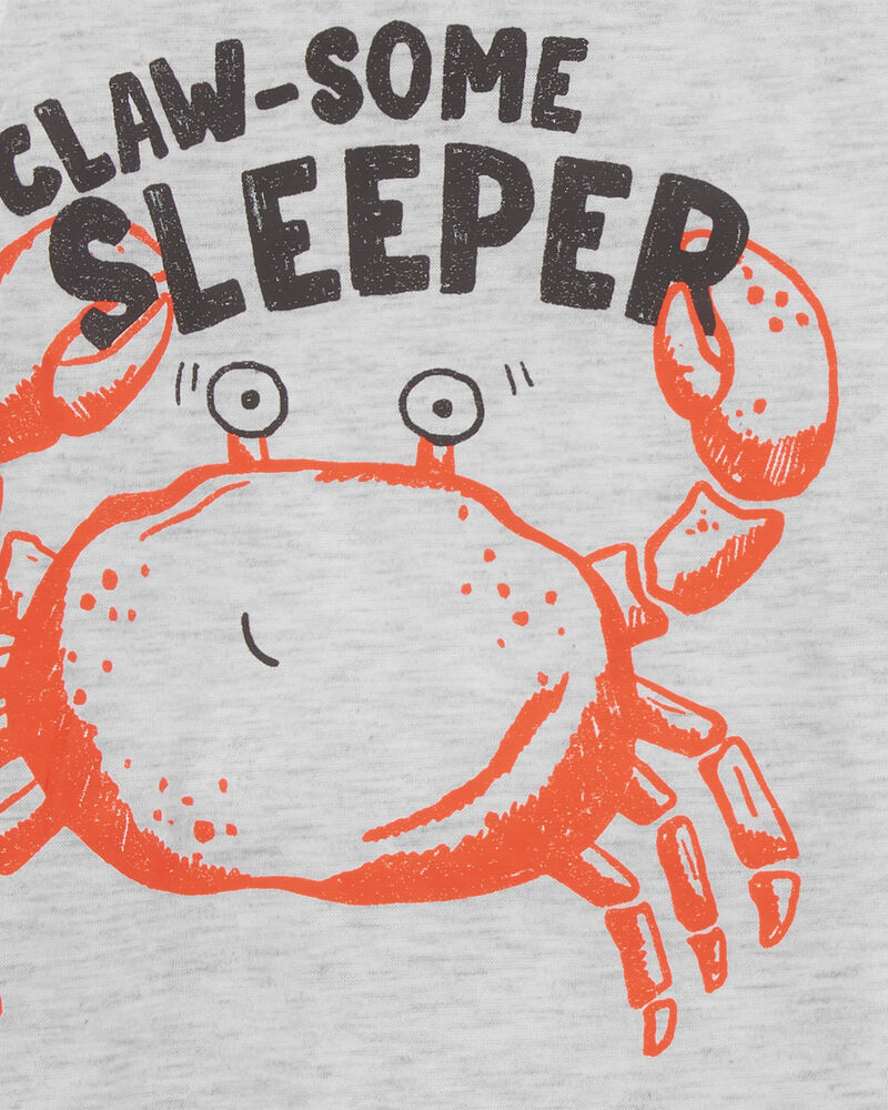 Toddler 3-Piece Crab Loose Fit Pajama Set, image 2 of 2 slides