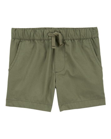 Toddler Pull-On Poplin Shorts - Olive, 