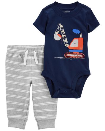 Baby 2-Piece Construction Bodysuit Pant Set, 