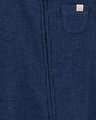 Baby Boy Textured 2-Way Zip Sleep & Play Pajamas, image 2 of 3 slides