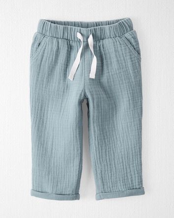 Baby Organic Cotton Gauze Pants, 