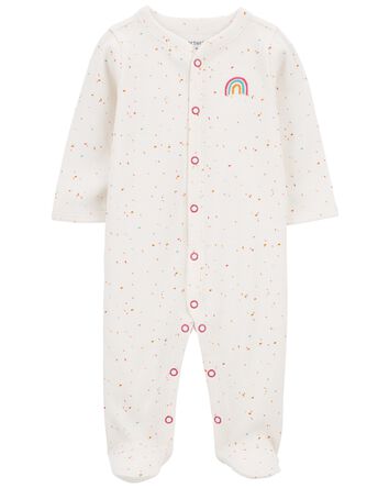 Baby Rainbow Snap-Up Footie Sleep & Play Pajamas, 