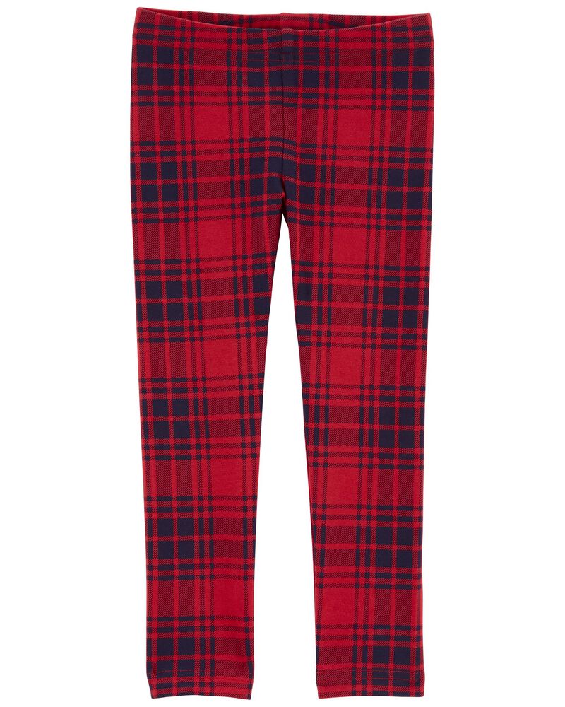 Toddler 
Stretch Jersey Plaid Leggings
, image 1 of 2 slides