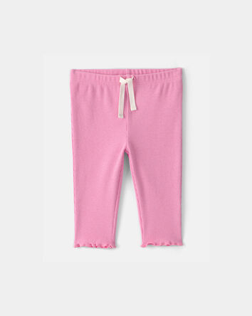 Baby Girl Rib Pants - Pink, 