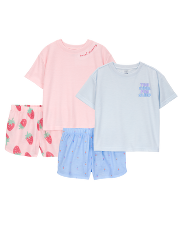 Kid 4-Piece Loose Fit Pajamas, 