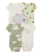 Baby 5-Pack Short-Sleeve Bodysuits, image 1 of 8 slides