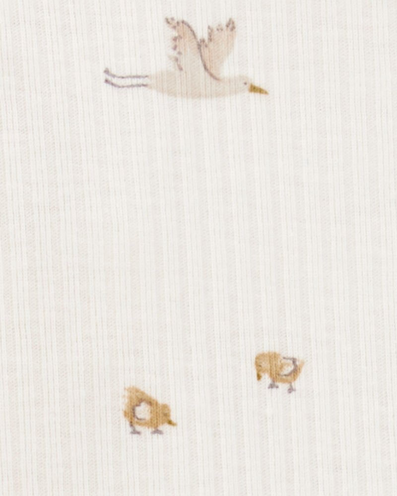 Baby 2-Piece Bird Print Long-Sleeve Tee & Pant Set, image 2 of 4 slides